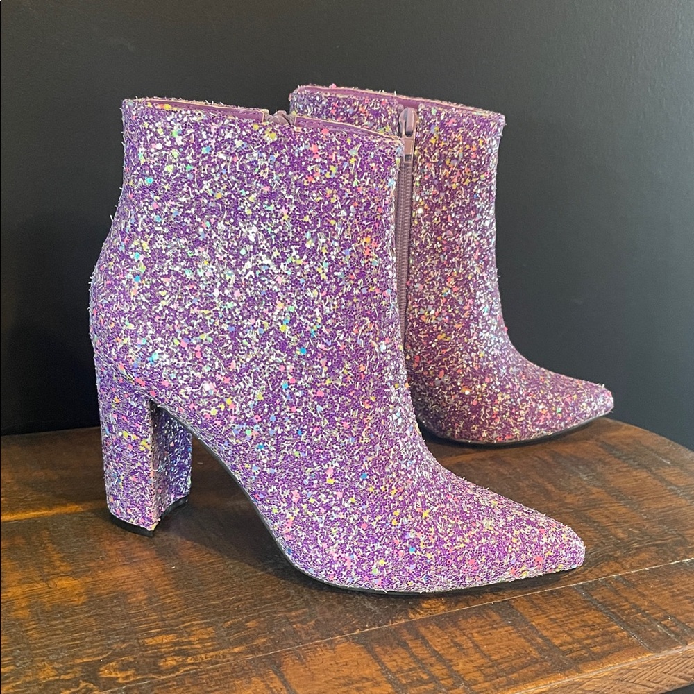 Allegra K Purple Ankle Boots -Size 7